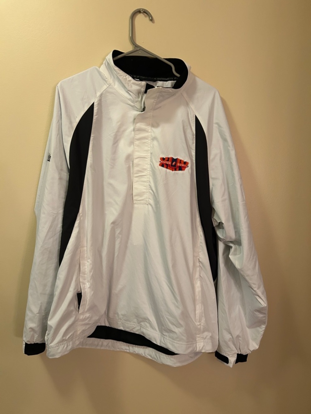 Super Bowl XLIV White Windbreaker Jacket Men’s Large NFL Event